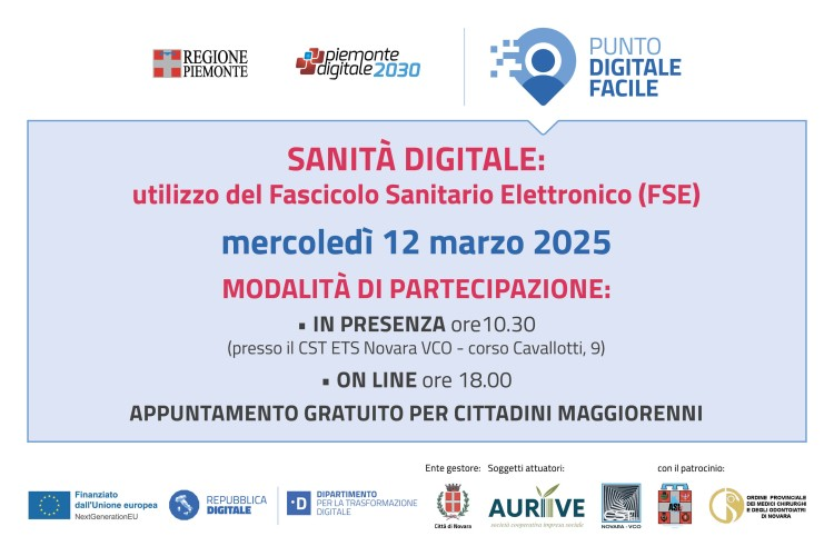 Incontro pubblico sull'utilizzo del Fascicolo Sanitario Elettronico.